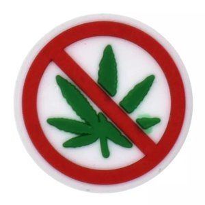 No Smoking Weed Croc Charm